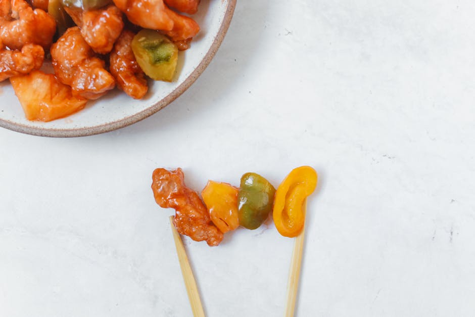 Wok kylling i østerssaus